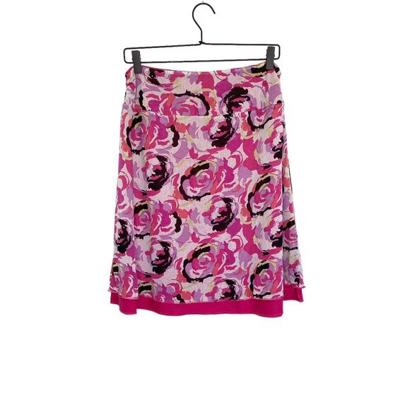 Colorado Clothing Skirt Womens Small Pink Floral Stretch Flare Waist Pull-on - Picture 2 of 8
